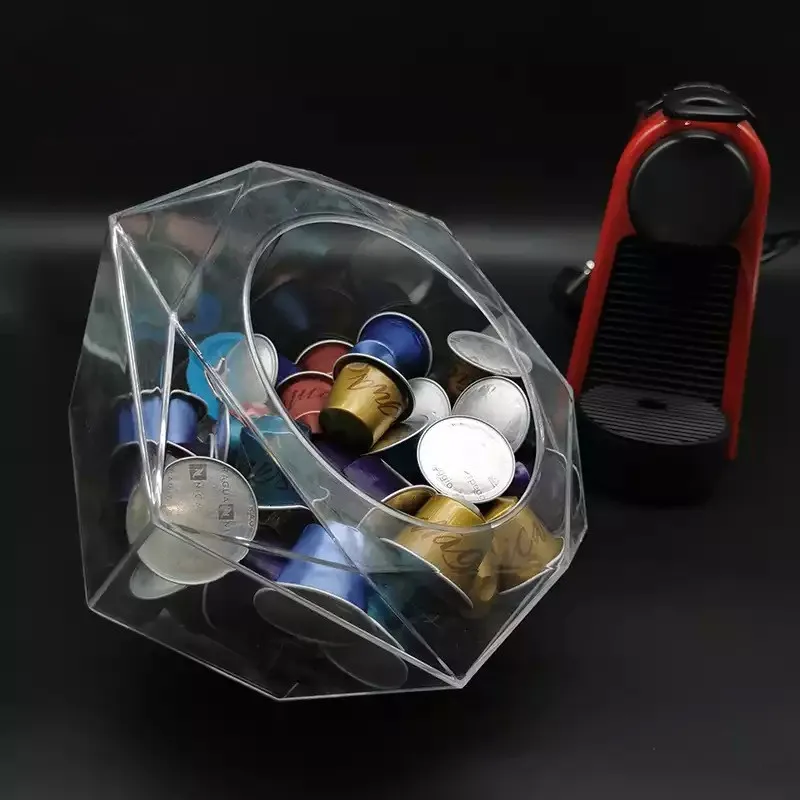 Suporte de café transparente pod para dolce gusto nespresso cápsula de acrílico caixa de armazenamento de café cápsula do agregado familiar acessórios