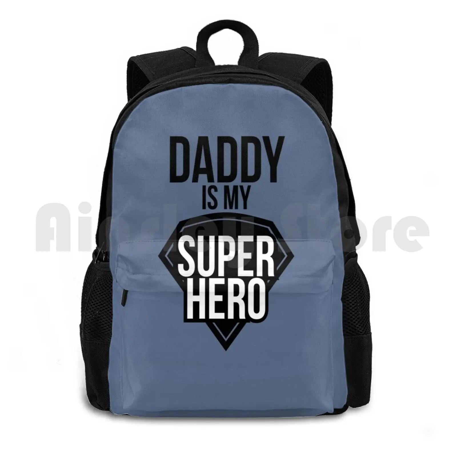 Fathers Day Gifts-Daddy Is My Superhero Outdoor Hiking Backpack Waterproof Camping Travel Father Daddy Dad Fathers Day Daddys