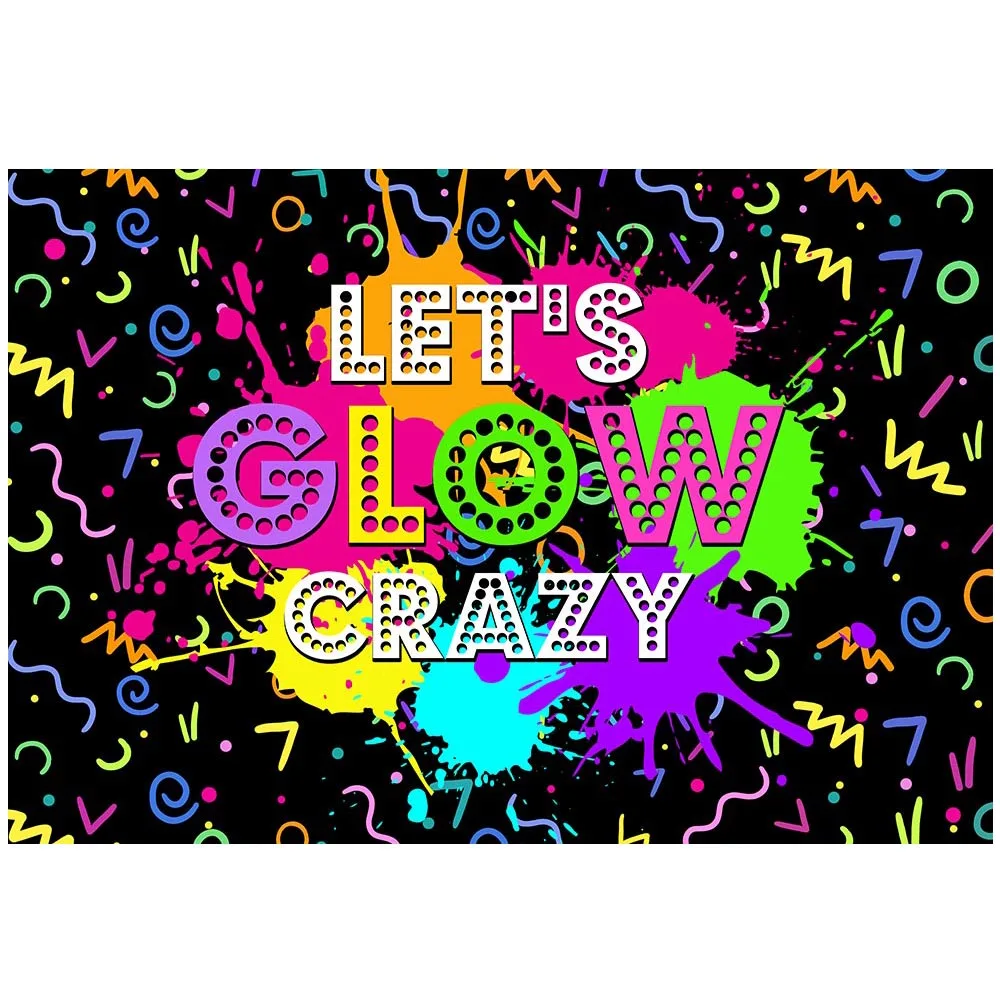 Блестящий неовечерние чный фон для фотосъемки с цветными брызгами граффити для девушек фотосессия студийный Декор