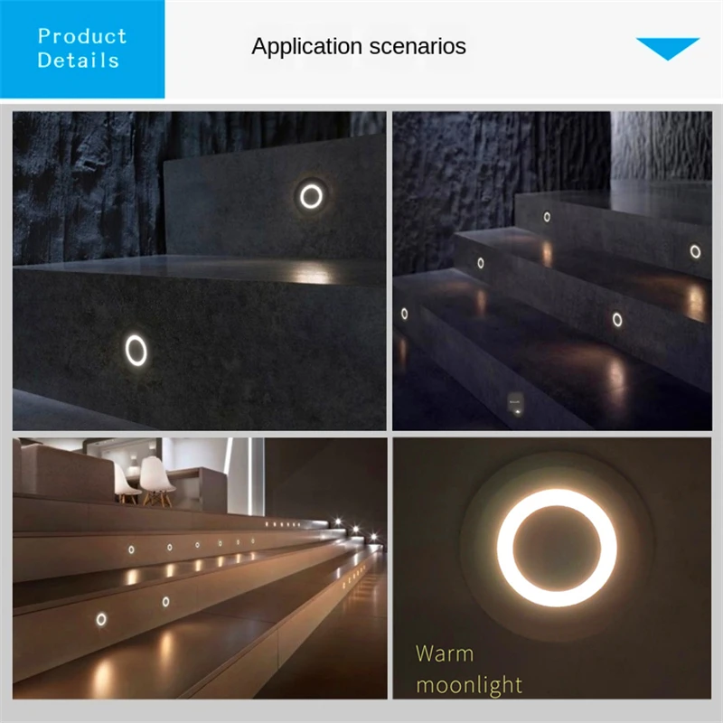 Led Deck Light DC12-24V IP67 Waterproof Underground Light 1W Recessed Garden Lamps Stairs Step Outdoor Led Decorative Lights