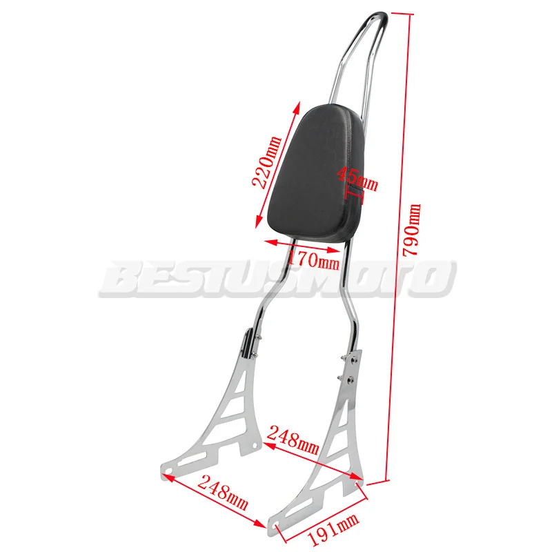 Motorcycle Passenger Backrest Sissy Bar For Harley Sportster XL883 XL883C XL883R XL1200 XL1200R XL1200C XL1200S XLH883 XLH1200