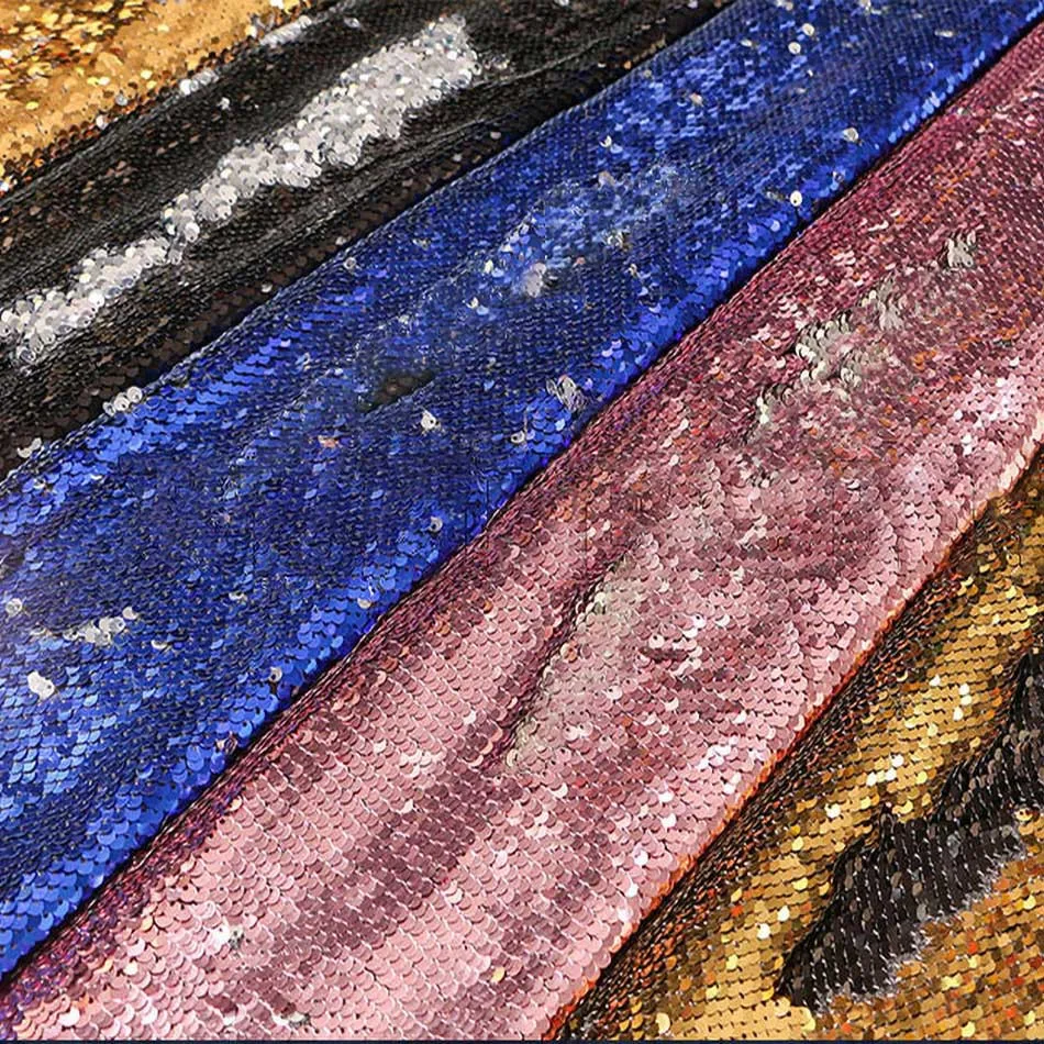 

High-quality Double-Sided Sequin Fabric for DIY Art Projects and Crafts