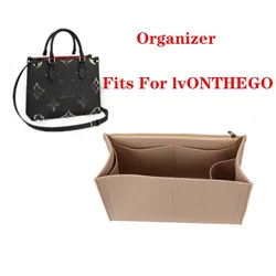 Fits onthego tote 3mm premium feltro inserir saco organizador saco de cosméticos bolsa shaper organizador viagem interior