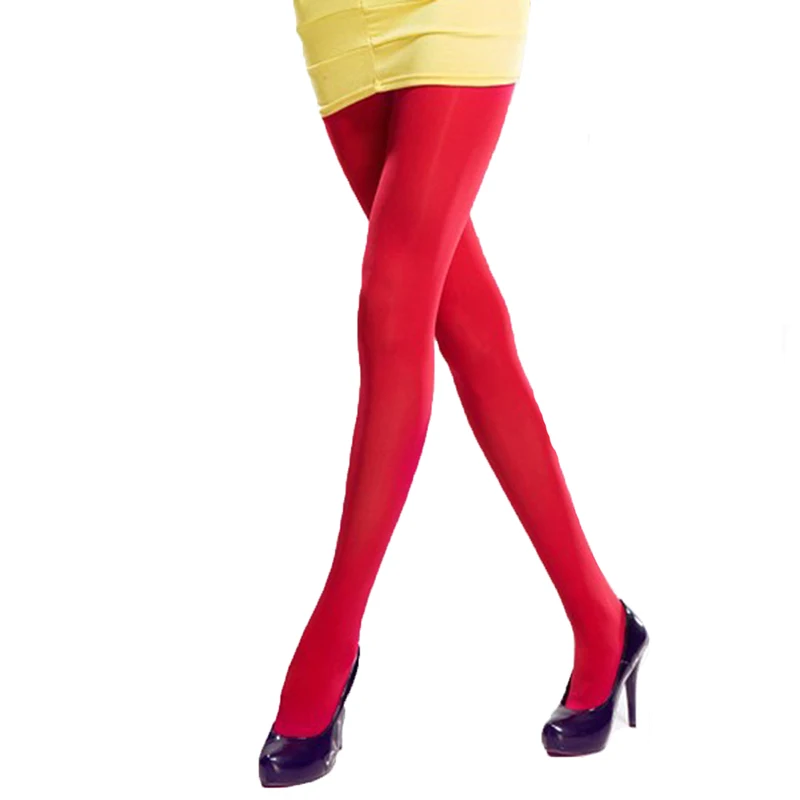 Sexy Candy Color Women 120D Opaque Footed Tights Pantyhose Thick Tights Women Fashion Tights Pantyhose