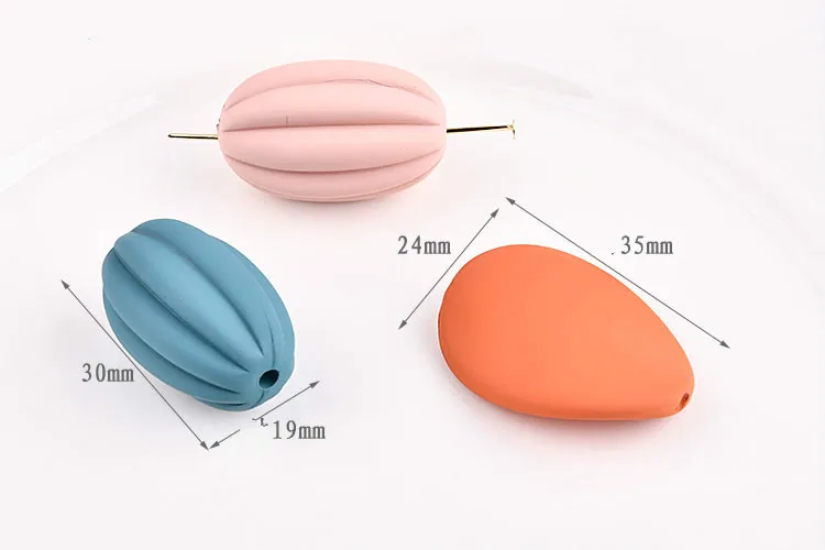 ABS matte rubber paint straight hole special pumpkin bead DIY accessories hair bead sweater necklace material