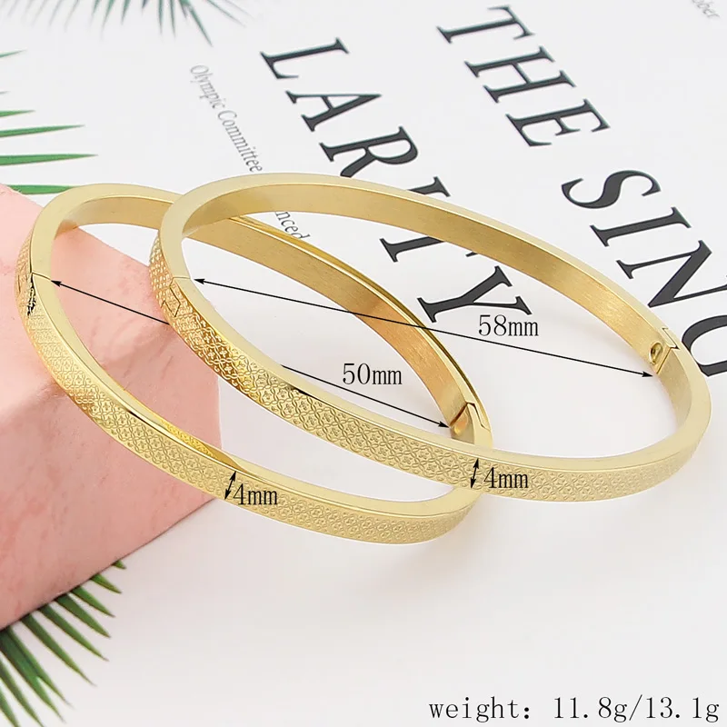 Best-Selling Jewelry Leaf Graphics Stainless Steel Bracelets Parent-Child Series Love Bangle for Women Party Gifts Wholesale