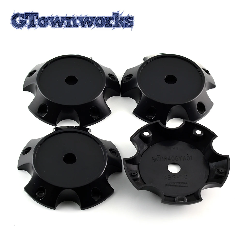 4pcs 127mm 115mm Black Wheel Rim Center Caps Cover Fit For MAT Off-Road Anti-Off Wheel #MCD8406YA01 Car Accessories Decoration