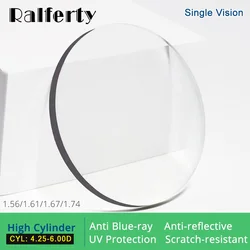 Ralferty (CYL 4.00-6.00D) 1.56 1.61 1.67 1.74 Optical Lenses Anti Blue Light Prescription Glasses Lens Eyes Clear Diopter Lentes