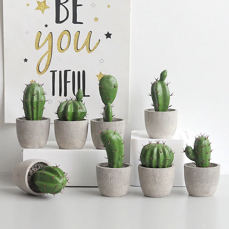 Artificial Cactus Desktop Decoration Set Cactus Tropical Plant Desktop Decoration Wholesale Office, Living Room Decoration Gifts