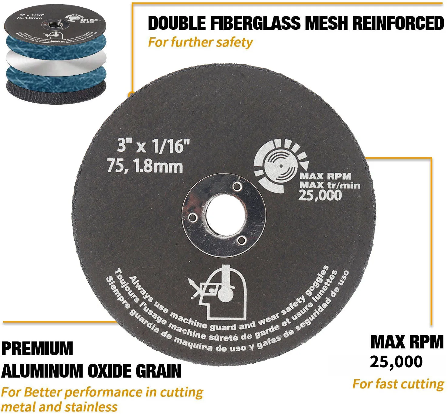 10Pcs 50/75mm Dremel Cutting Discs Resin Saw Blades Cut Off Wheels For Cutting Machine Tool Accessories Abrasive Grinding Disks