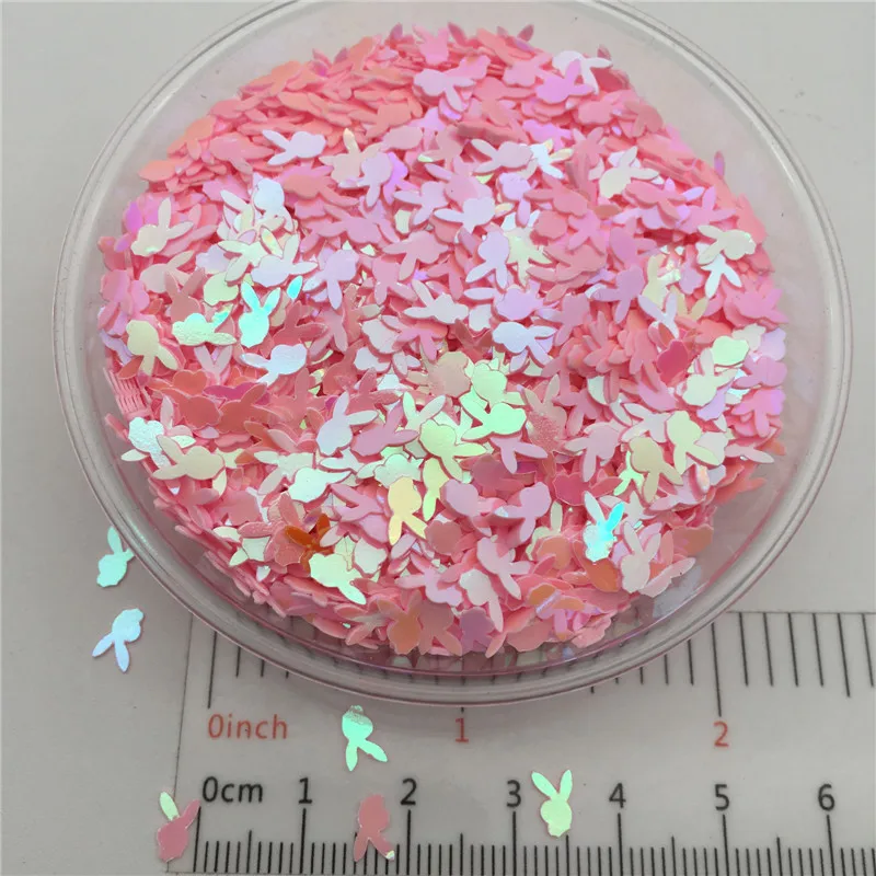 20g 5mm Paillettes sciolte in PVC a forma di coniglio Paillettes Glitter per Nail Art manicure/cucito/decorazione di cerimonia nuziale coriandoli