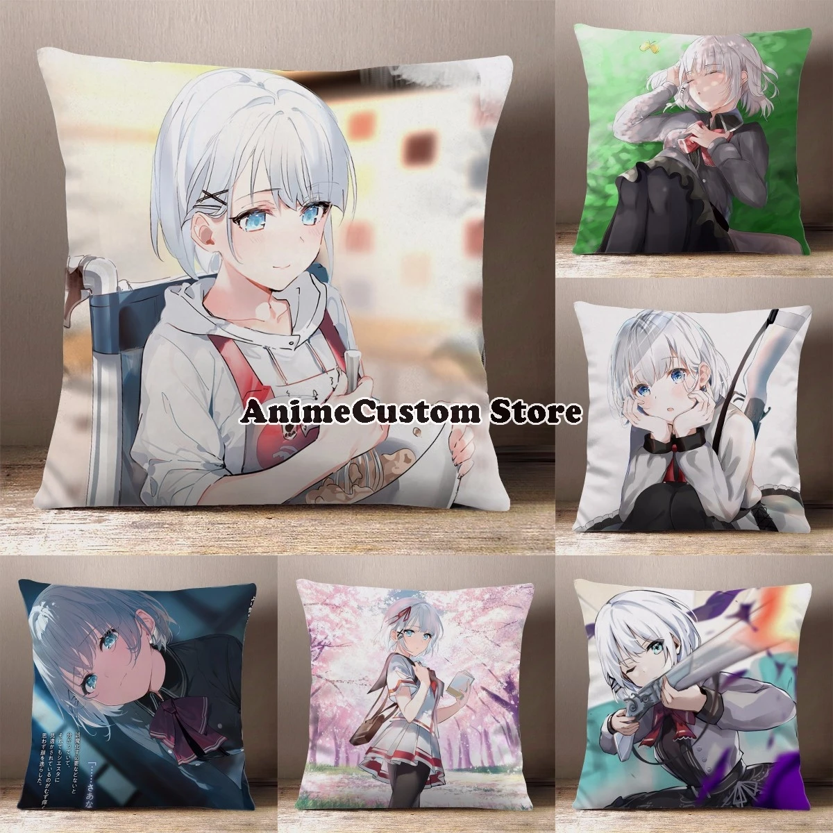 Game La detective esta muerta Siesta Cosplay Cartoon Printing Square Throw Pillow Siesta Dakimakura Dakimakura Back Cushion Gift