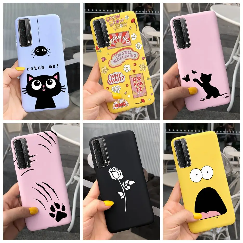 Y7a Cover Case For Huawei Y7a Case Soft Silicone Full Protective Shell For Huawei Y7a Back Cover Cute Cartoon Phone Cases Bumper