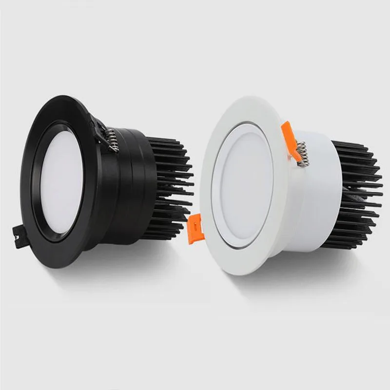 Dimbare led cob spotlight plafondlamp AC85-265V 5w7w9w12w15w alumínio inbouwspot ronde licht interior verlichting dimmer