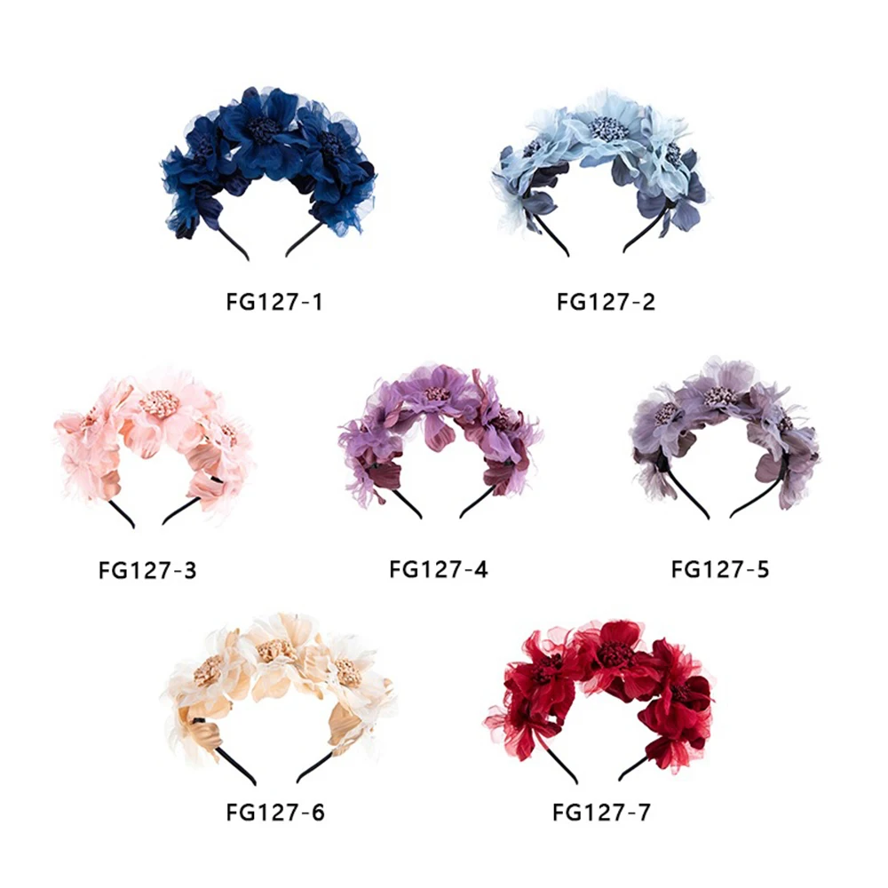 1 PC Fabric Flower Hairbands Baby Princess Hair Hoops Headdress Cute Children Hairpin Hair Clips for Girls Kids Hair Accessories