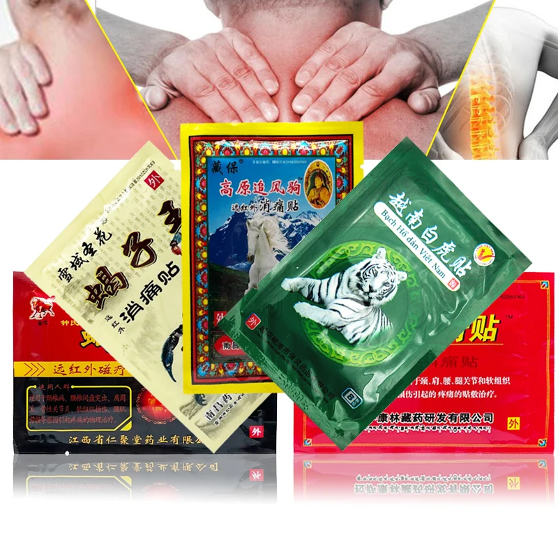 8pcs Tiger Balm Scorpion Venom Medical Plaster Pain Relief Patch Back Muscle Arthritis Joint Knee Hot Body Adhesive Stickers