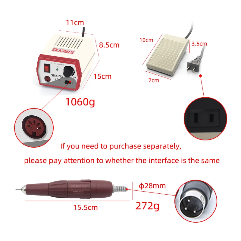 Nail Polish Equipment 45000rpm Electric Nail File Kits for Remove Nail Gel Polish Nail Drill Machine Fast Manicure Pedicure