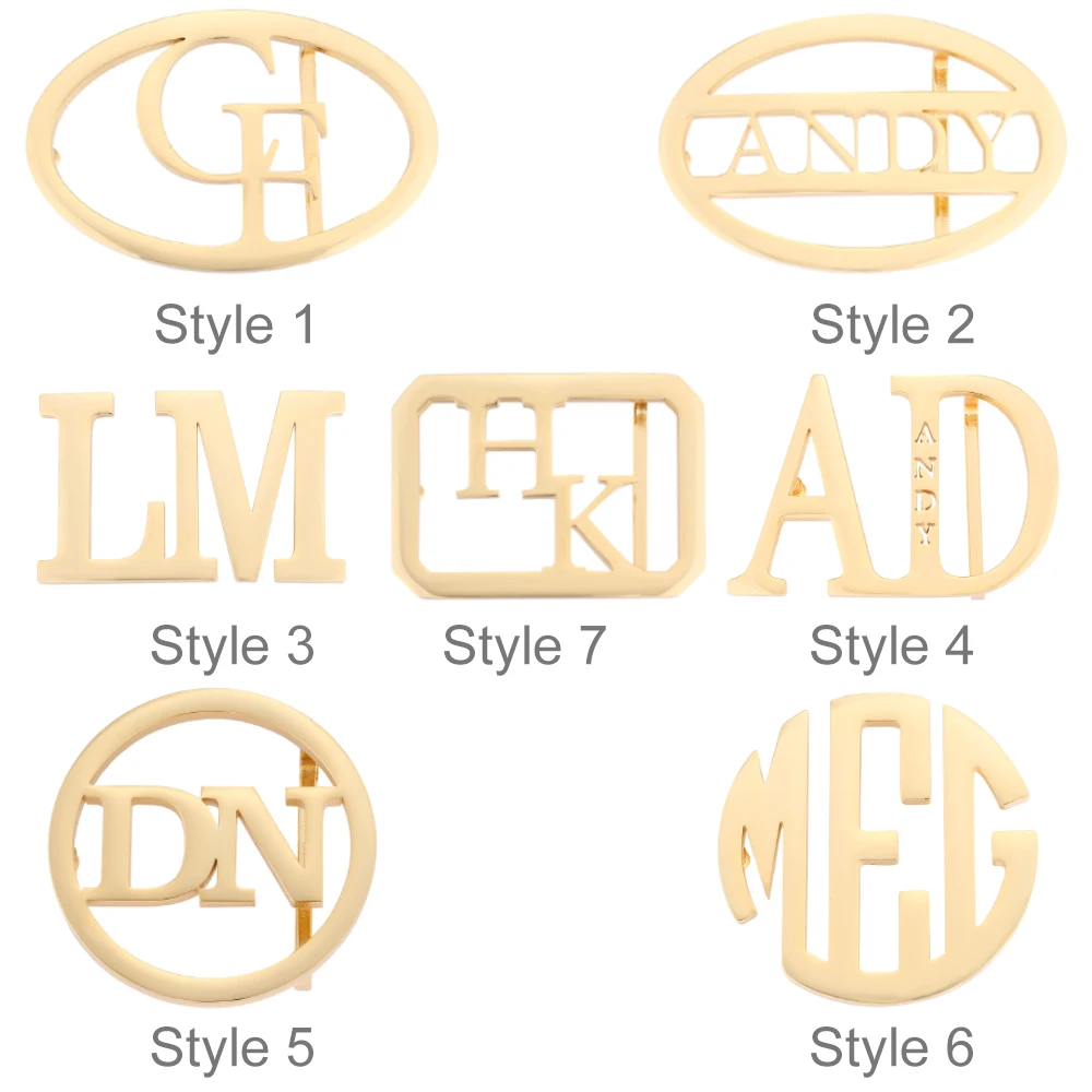 Custom Men Name Initials Only Buckle No Belt Stainless Steel Personalized Logo For Man Jewelry Gift Letters Wedding Gift