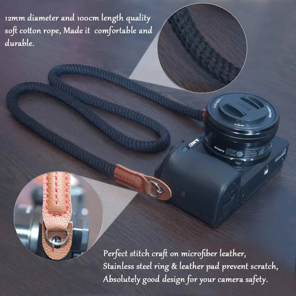 حزام كاميرا عتيق ، 100 سنتيمتر ، قطن ، عالمي ، كاميرا ، ياقة ، حزام كتف ، جلد ، لسوني كانون ، فوجي ، نيكون ، أوليمبوس ، كاميرا بنتاكس