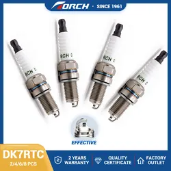 2-8PCS Normal Candles Replace for MX7RTC Denso XU22TT GM 96990231 HONDA 98069-5797Q TOYOTA 90098-72051 Spark Plugs TORCH DK7RTC