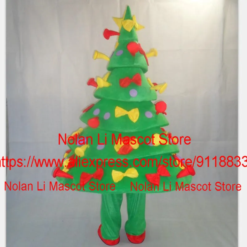 Christmas Tree Mascot Costume Crayon Cartoon Set Cosplay Birthday Party Masquerade Festival Gift Customization Adult Size 973