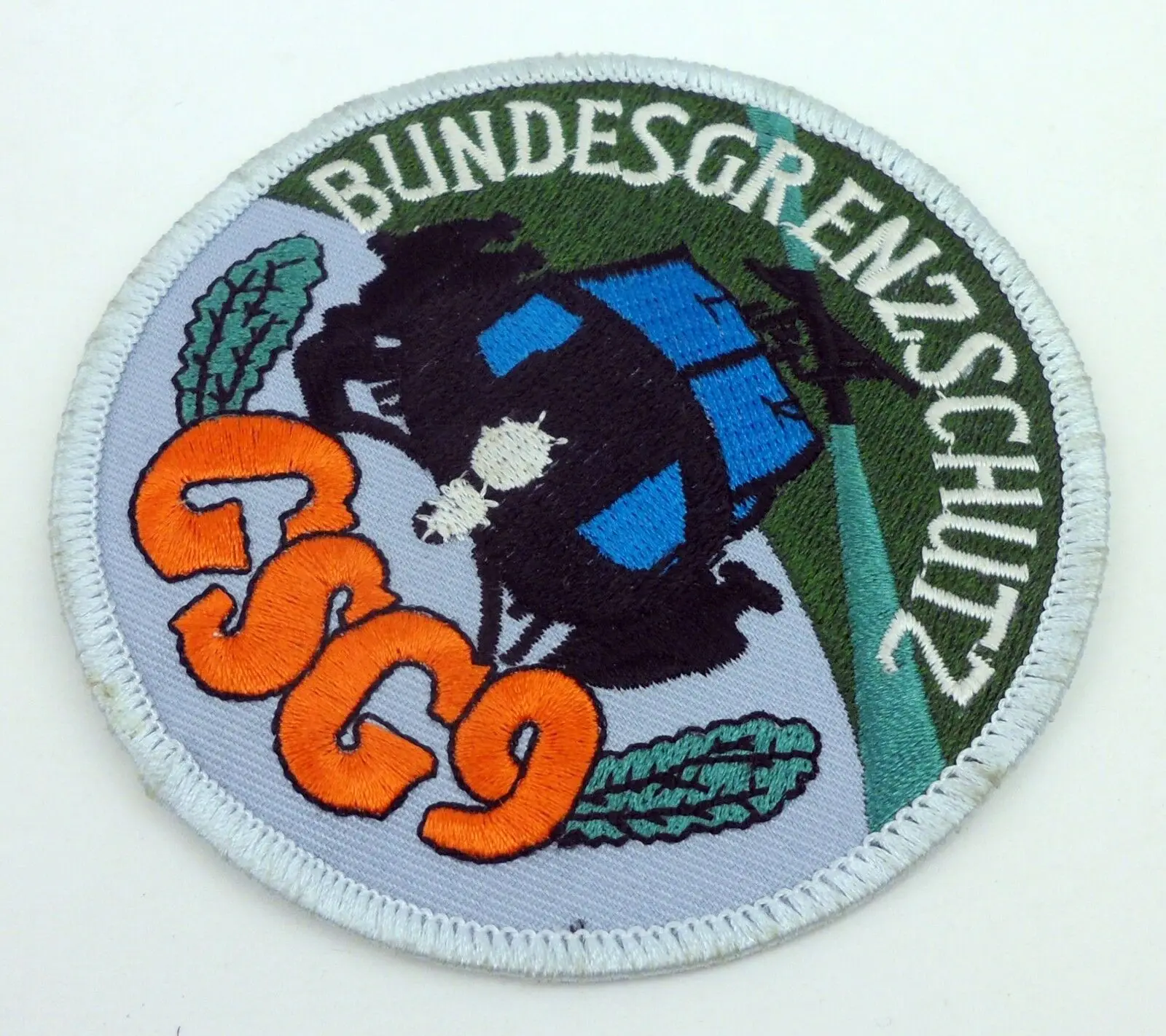 German Special Forces GSG9 Grenzschutz-Gruppe 9 Iron On Patch 3 5/8