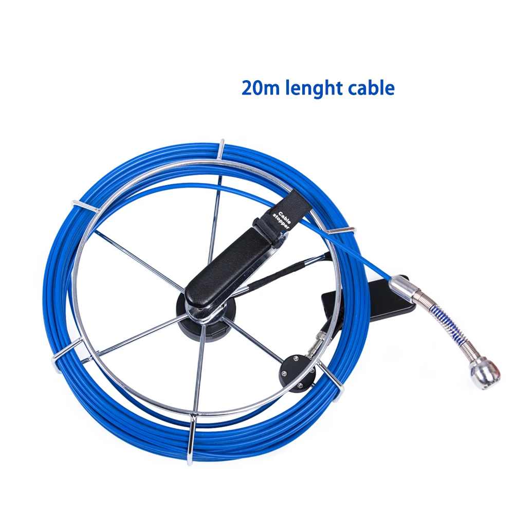 20M Rioolbuis Inspectie Video Camera 25Mm Waterdichte Camera Hoofd Afvoer Riool Pijplijn Industriële Endoscoop Met 7Inch monitor