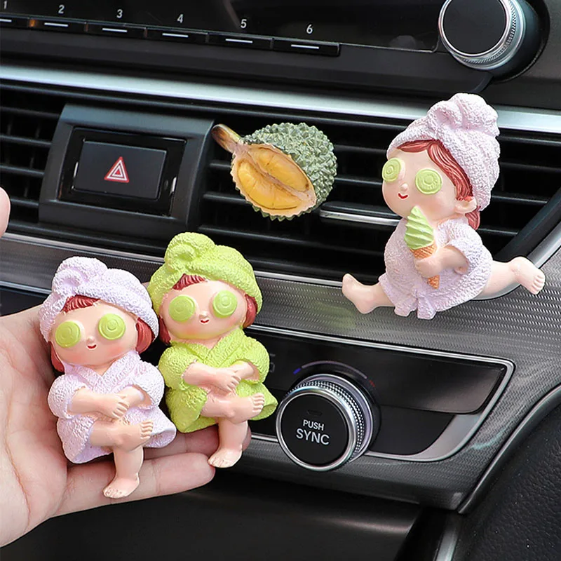 

Creative Car Air Freshener Cartoon Cute Girl Auto Interior Deco Fragnace Clip Accessories Car Perfume Aromatherapy Ornaments