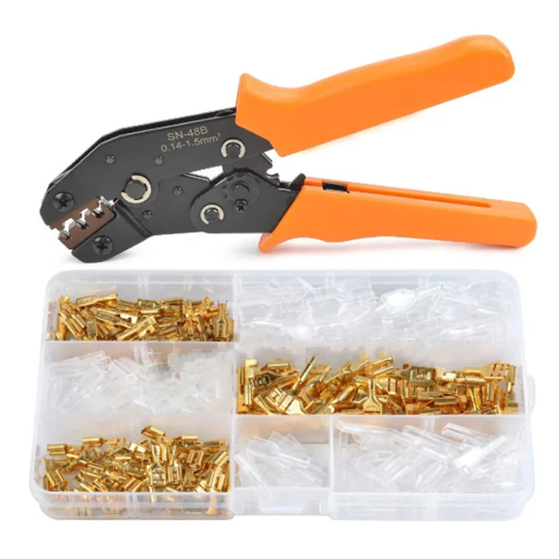 SN-48B crimping pliers 0.5-2.5mm2 high precision jaw with TAB 2.8 4.8 6.3 car terminals sets wire electrical hand tools