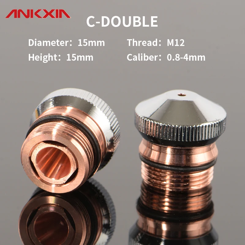 Ugelli per taglio Laser DNE D28mm H22mm cromati e ugello D15mm H15mm per macchina per taglio Laser a fibra