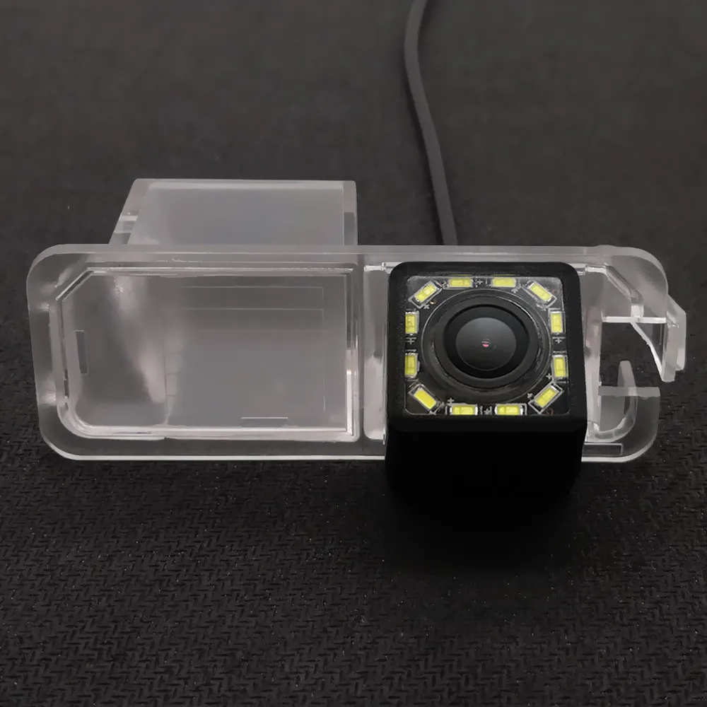 AHD Fisheye 12LED Dynamic Trajectory Car Rear View Camera For Volkswagen VW Polo V (6R) Golf 6 VI Passat CC Magotan Scirocco