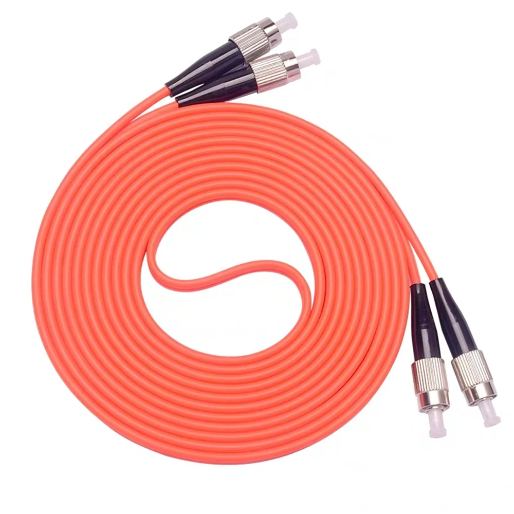 Cable de conexión de fibra óptica FC-FC dúplex OM1 OM2 1m 2m 3m 5m 7m 10M 50/125um 62,5/125um FC/UPC OM1 OM2 puente dual ftth 0,3dB 10 Uds