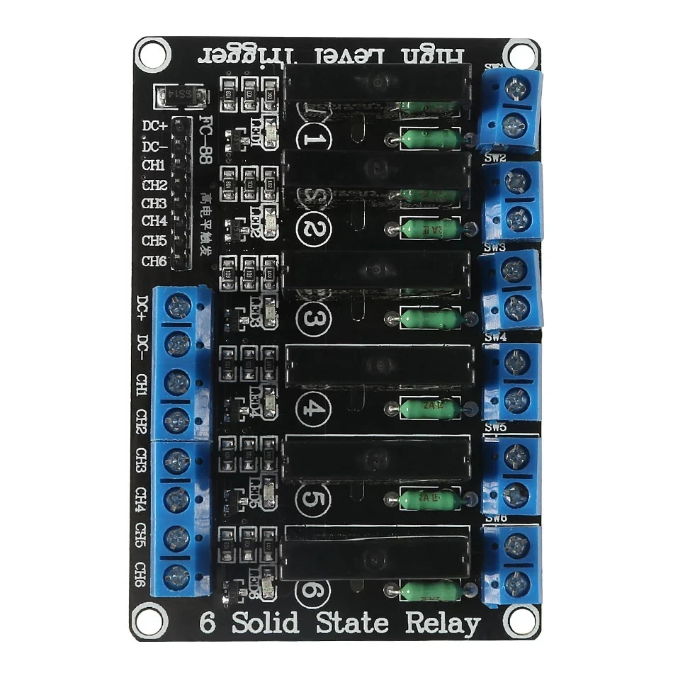 2 1 5V 4 Relay 8 Saluran OMRON SSR Modul Relay Solid State Tingkat Rendah Tinggi 250V 2A UNTUK Arduino