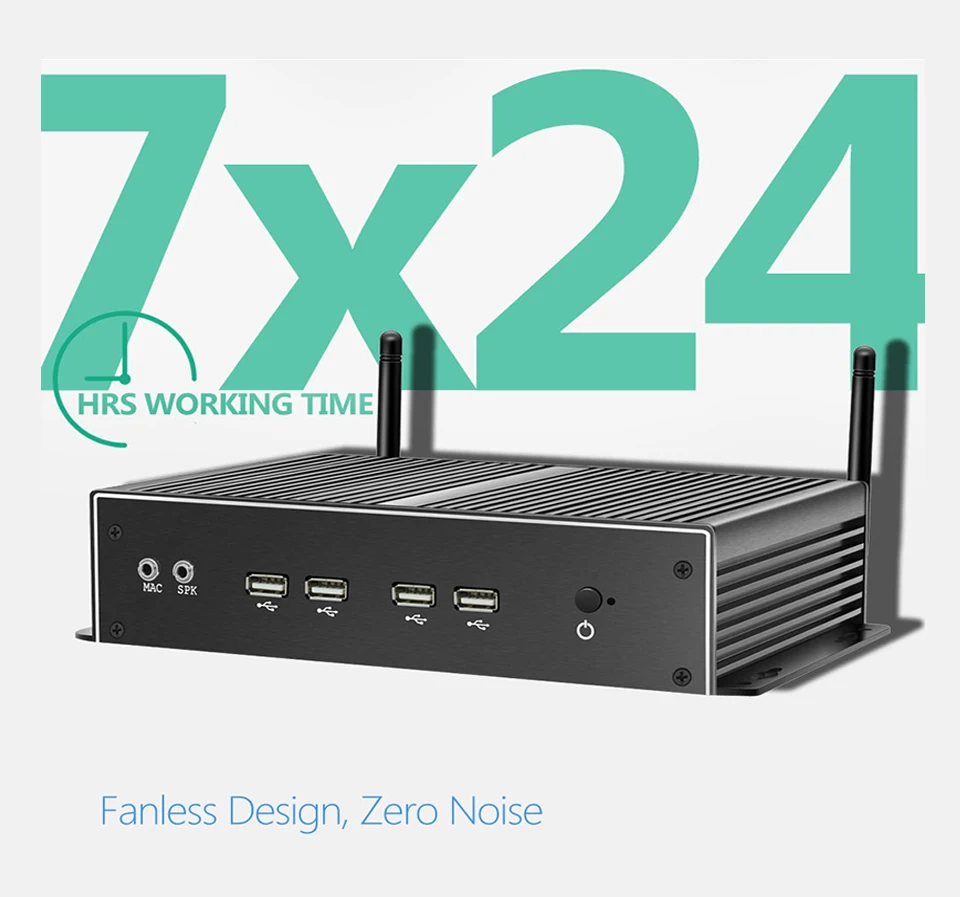 Intel Core I7-5500U I5-4200U Mini PC with 2xNIC LAN 6DB9 RS232 Support Linux Pfsense Computer for Industrial Windows10 Ready