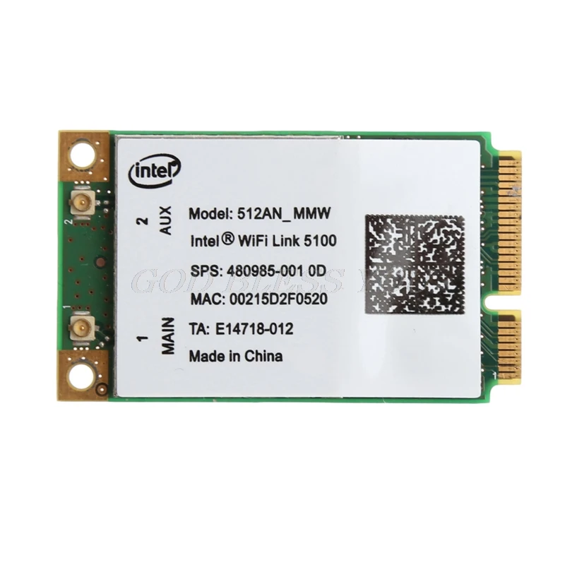 بطاقة WLAN اللاسلكية لـ Link ، Intel 5100 WIFI 512AN_MMW ، 300M ، Mini PCI-E ، 2.4/5GHz ، انخفاض الشحن