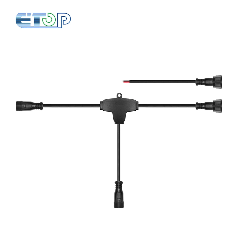 Power Injection 3 Core T Type Waterproof Splitter;BLACK Color; V+ On The Male Side Is Not Connected,XConnect /Raywu