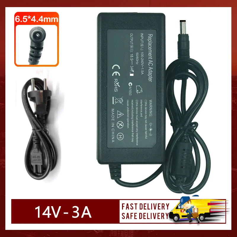 

New 14V 3A 42W 6.5mm*4.4mm LED Adapter Charger For Samsung LCD Desktop Computer Display Power Adapter