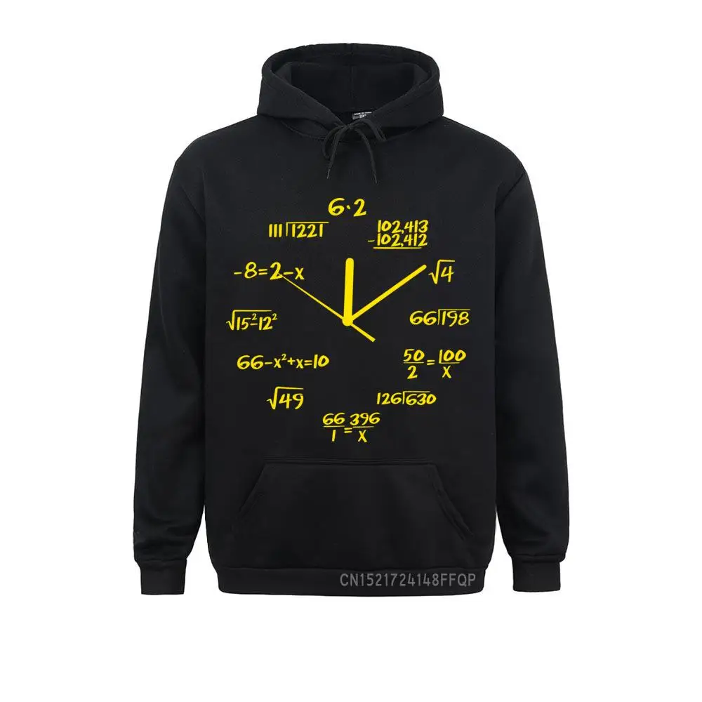 Hoodie Math Clock Print Funny Men Pocket Pullover Harajuku Male Hoodie Cool Winter Sweatshirt Mens Hooded Sweats