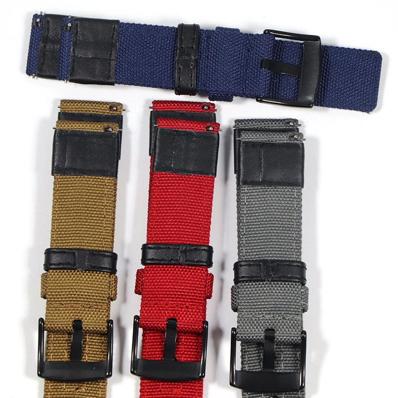 20mm 22mm watch strap For Samsung Galaxy watch 46mm 42mm Active2 Active1 Gear S3 frontier Sports nylon nato strap