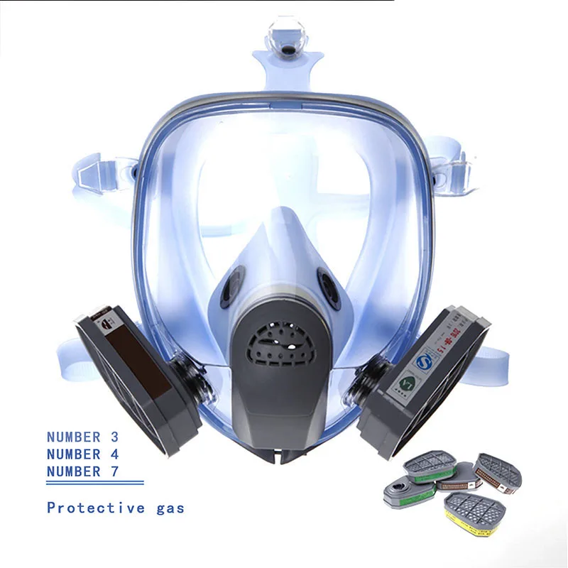 FORNIRE 9900A Maschera respiratoria di alta qualità Materiale in gomma Materiale PC trasparente Maschera protettiva Maschera antigas chimica dipinta