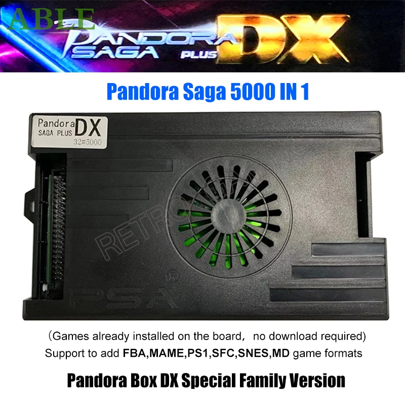 Pandora Saga DX 5000 in 1 Family Version Box PCB Game Board 4 Players Arcade Video Game Machine HDMI VGA CGA For Console Cabine