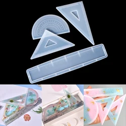 Ruler Epoxy Resin Silicone Mold Protractor Triangle Right Angle Ruler Mould DIY Craft Jewelry Making Tools Resin Casting Molds