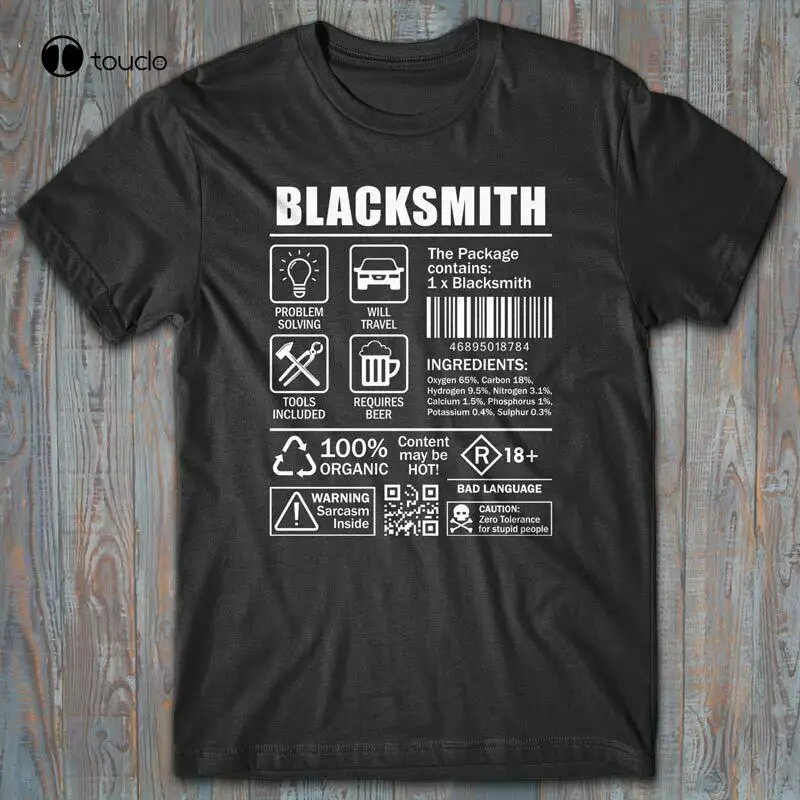 Blacksmith Cool T-Shirt - Funny Care Instructions - Novelty Gift For Man