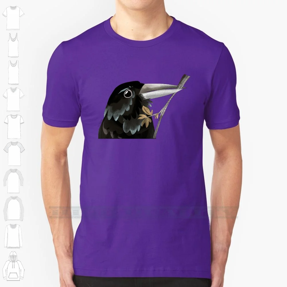 Raven Totem : The Wisdom 100% Cotton T Shirt Birds Wildlife Raven Wonderful Cute Animals Sweet Wisdom Nature Totem Spiritual