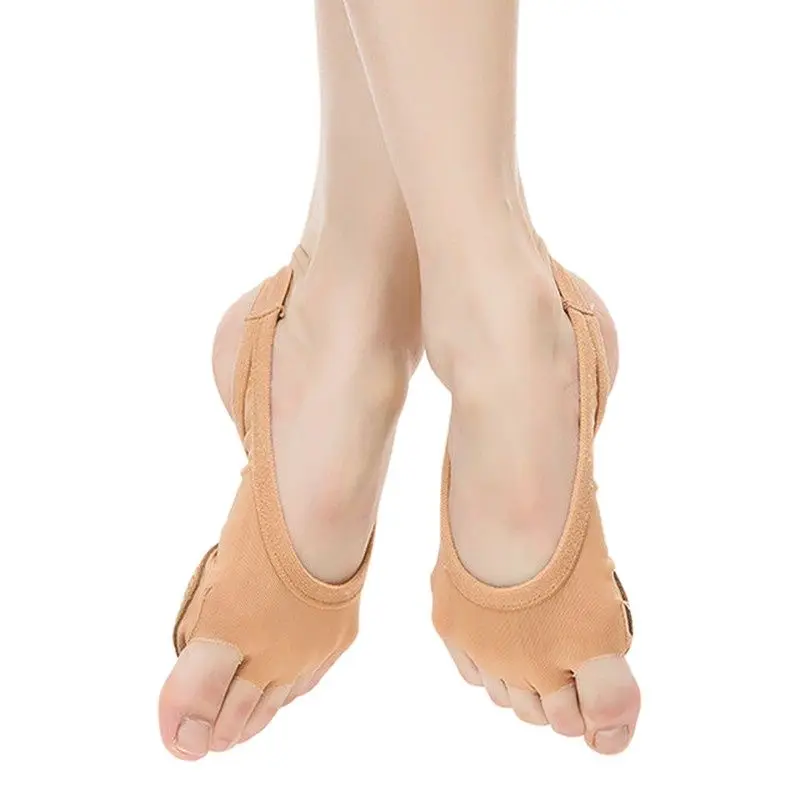 Leather mesh calisthenics training skills for half a year foot toe pads set belly ballet shoes