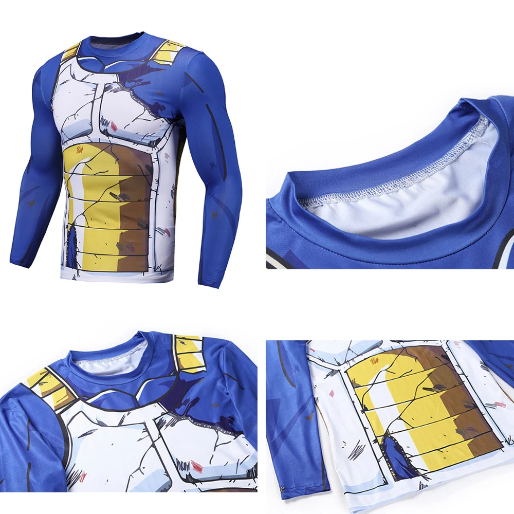 VEGETA IN BATTLE Dragonball Z Angemon Fitness Quick Dry Pant Tight 3D shirt Cosplay Costume Hot Anime Cosplay for Halloween