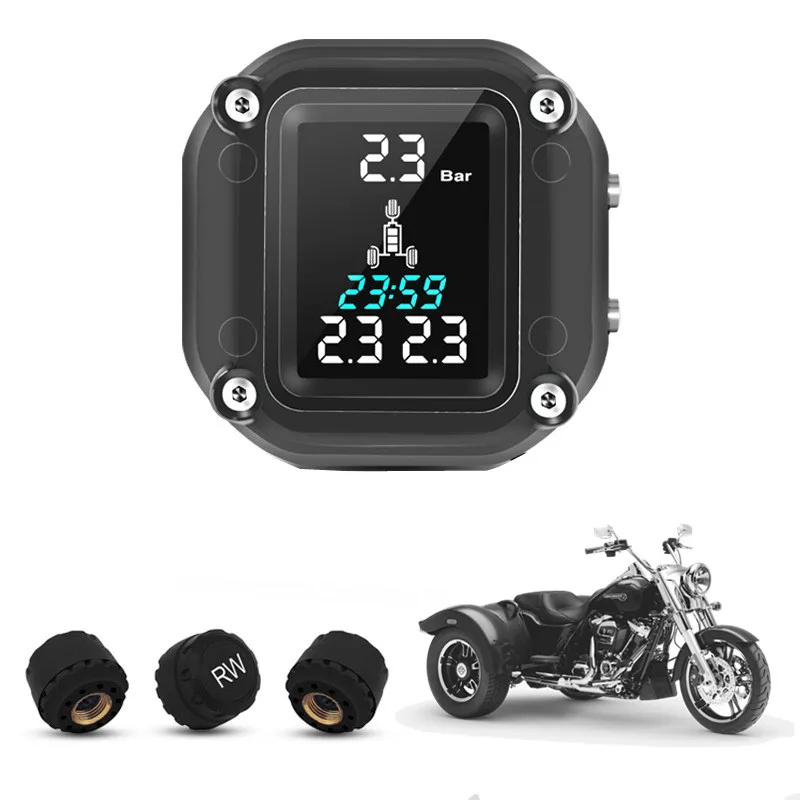 Wireless Motorcycle Trikes TPMS Tire Pressure Monitoring System for 3 Wheelers