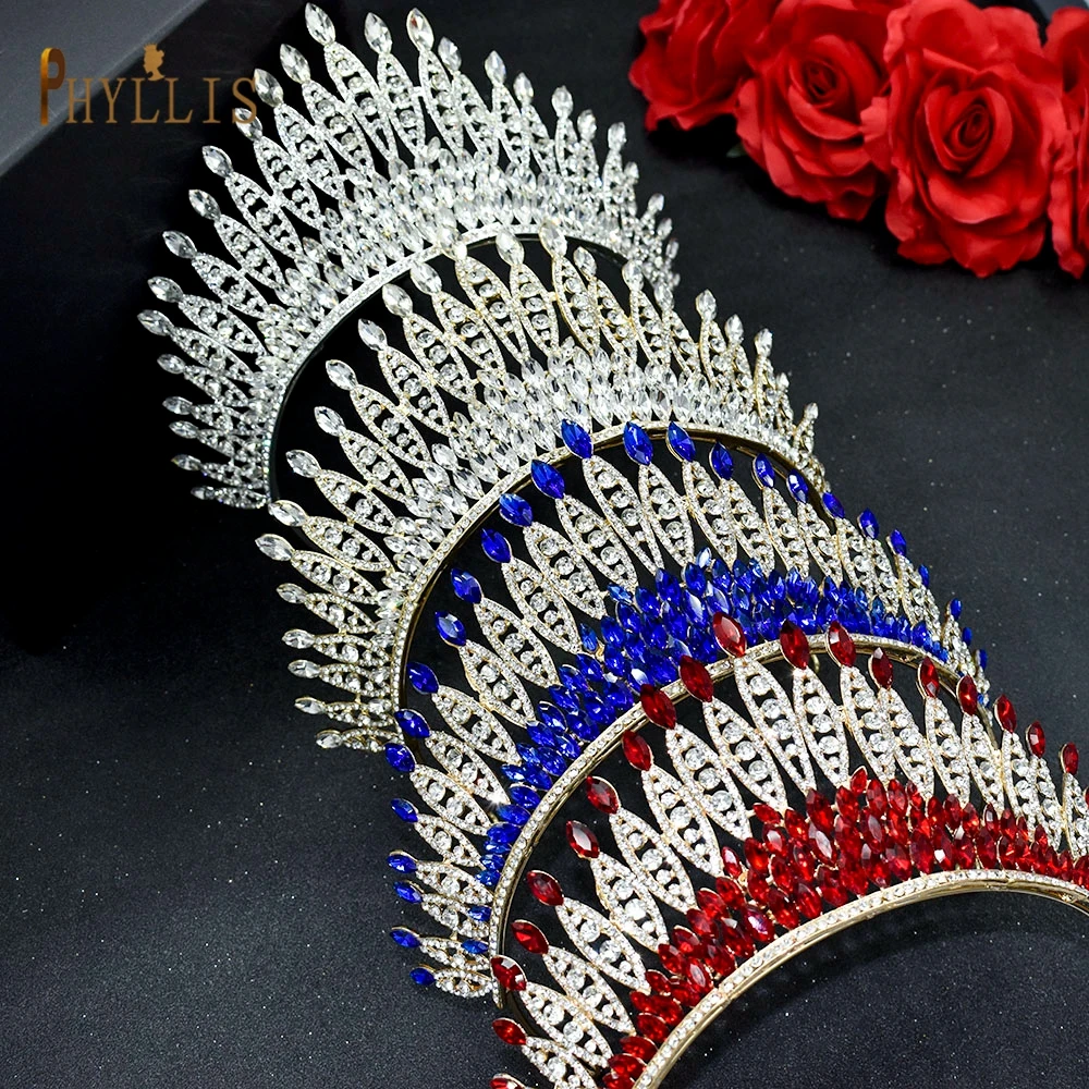 

A333 Luxury Bride Tiara Crown Daimond Wedding Headpieces Vintage Baroque Queen Diadem Wedding Hair Accessories Bridal Jewelry