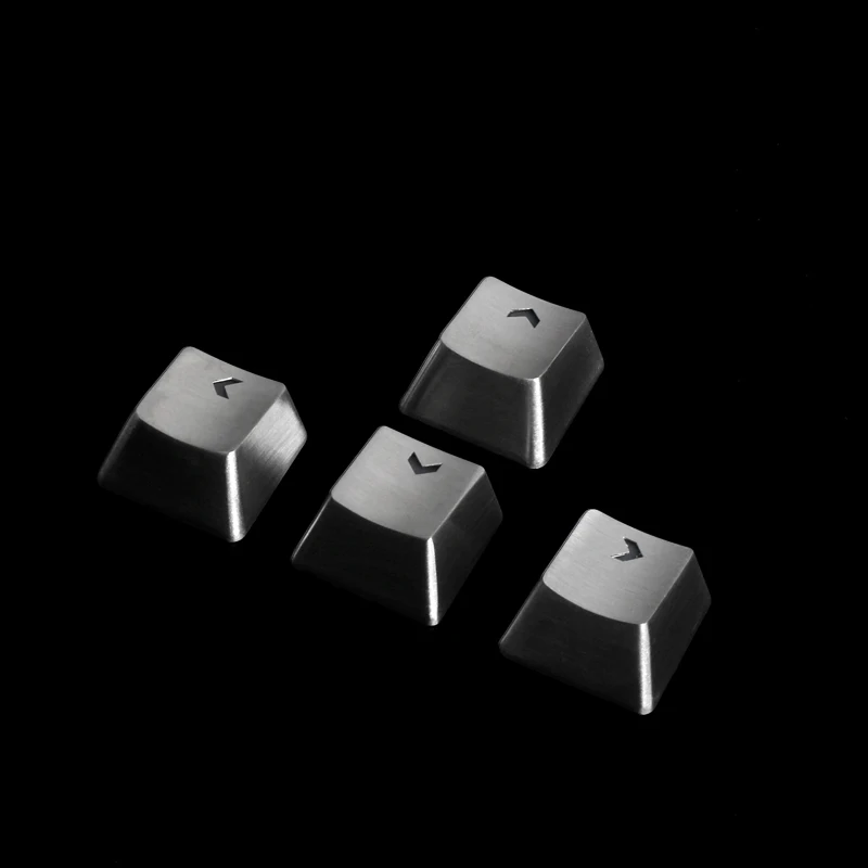 teamwolf stainless steel MX Keycap silver color metal keycap for mechanical keyboard gaming key arrow key light through back lit