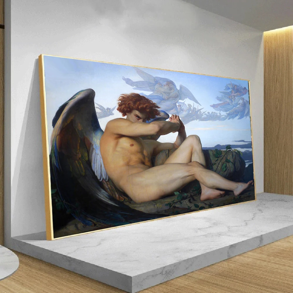 Fallen Angel By Alexandre Cabanel Prints On Canvas Painting Wall Art   Famous Picrure For Living Room Artistic Home Decor Poster